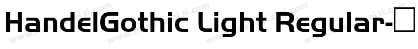 HandelGothic Light Regular字体转换